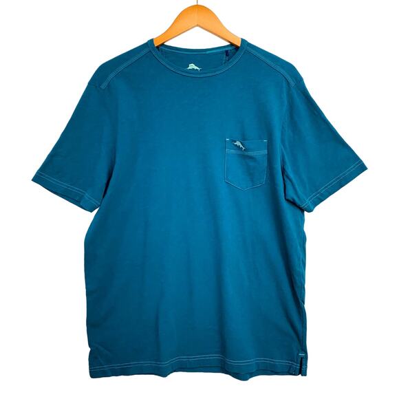 Tommy Bahama T-Shirt Men’s Medium Blue Soft Tee Short Sleeve Crew Neck Casual - Picture 1 of 9